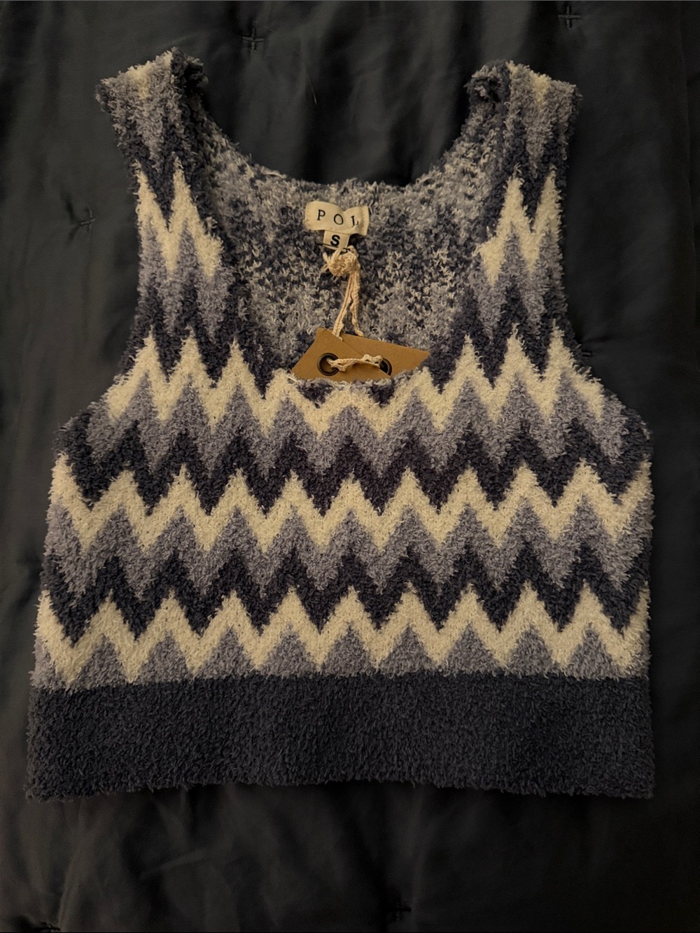 POL Chevron Knit Tank Top